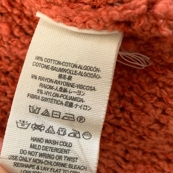 Free People Orange Oversized Chunky Fall Sweater - Picture 7 of 7